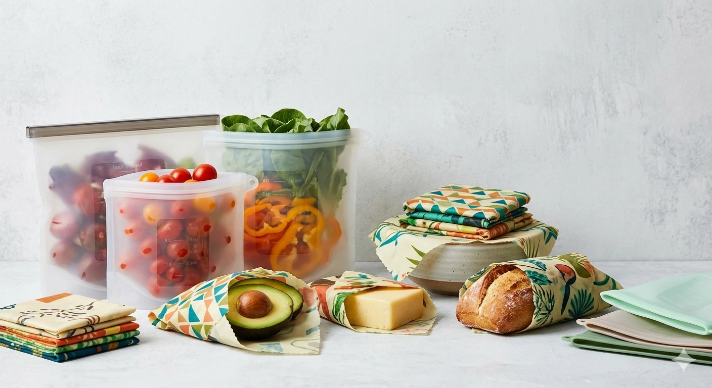 Reusable Silicone Bags &amp; Beeswax Wraps